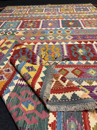 Handvävd Ull kelimmatta - 296 x 208 cm