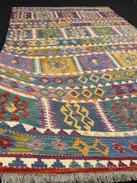 Handvävd Ull kelimmatta - 298 x 198 cm