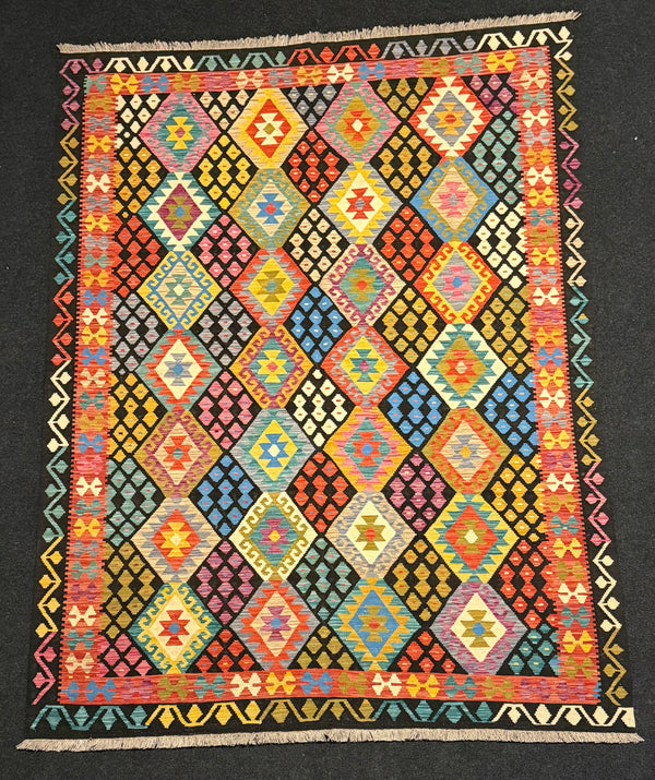 Handvävd Ull kelimmatta - 296 x 203 cm