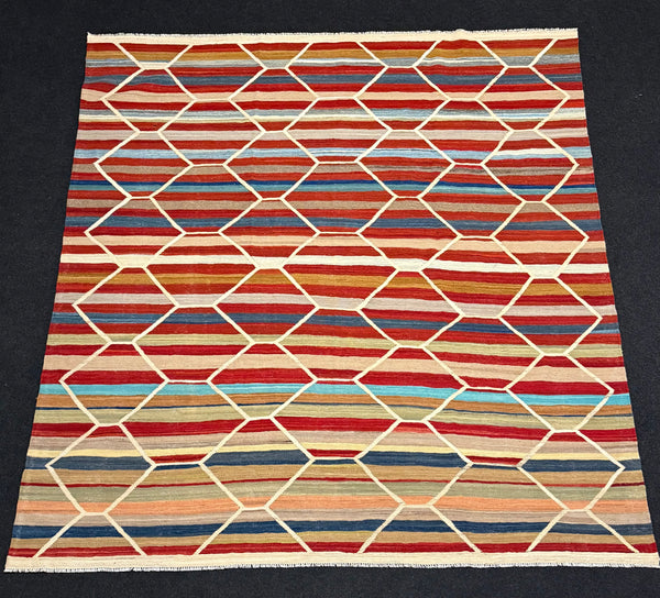 Handvävd Ull kelimmatta - 296 x 253 cm