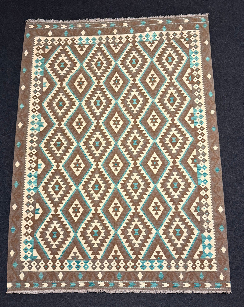 Handvävd Ull kelimmatta - 301 x 203 cm