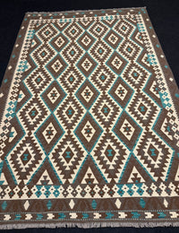 Handvävd Ull kelimmatta - 301 x 203 cm