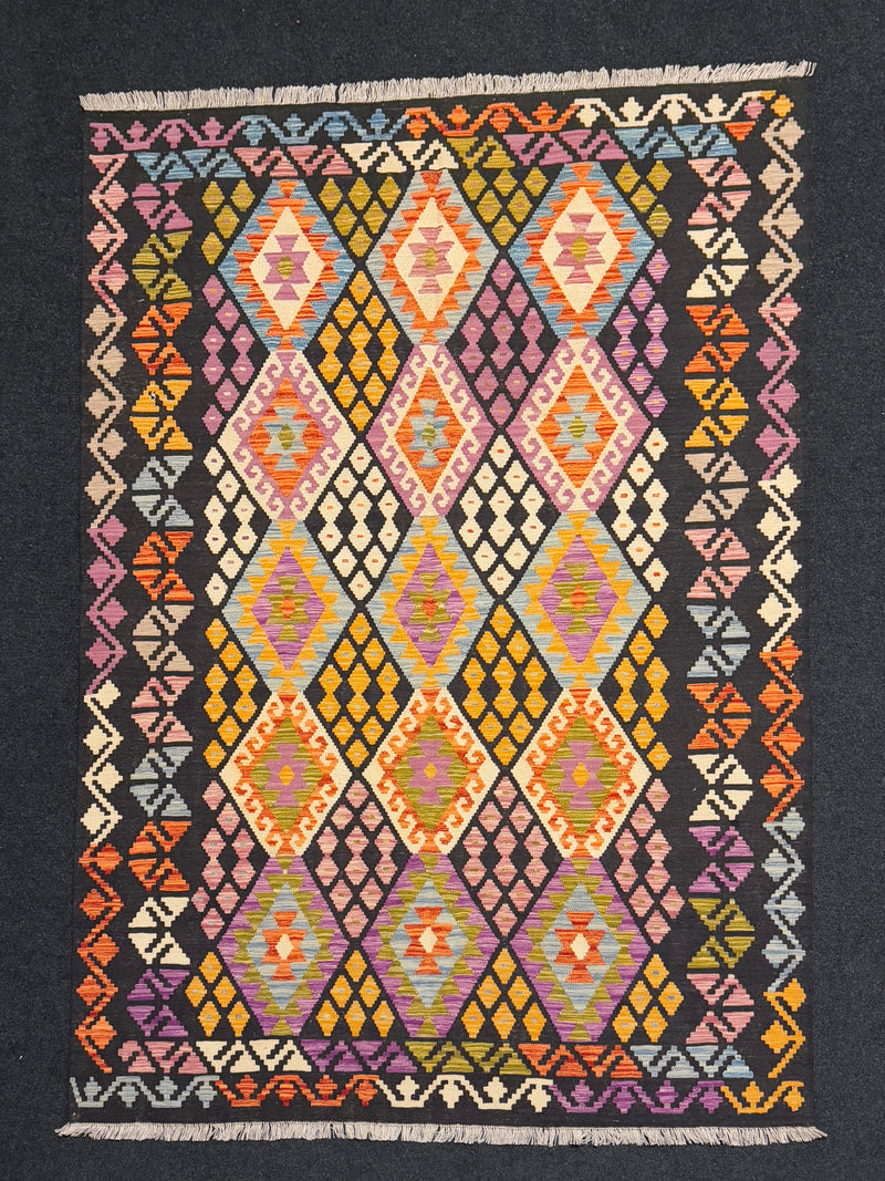 Handvävd Ull kelimmatta - 241 x 172 cm