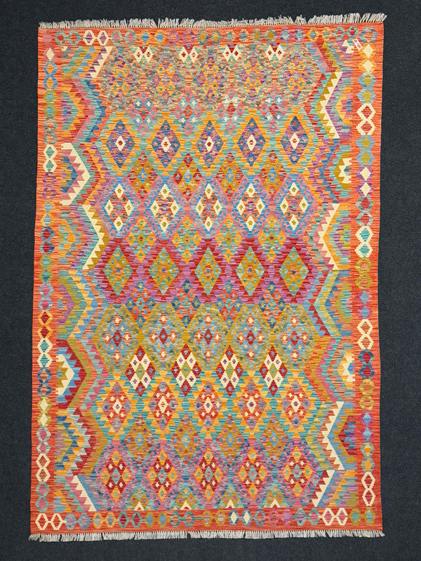 Handvävd Ull kelimmatta - 264 x 182 cm