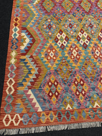 Handvävd Ull kelimmatta - 264 x 182 cm