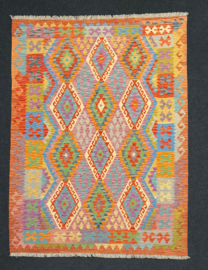 Handvävd Ull kelimmatta - 235 x 177 cm