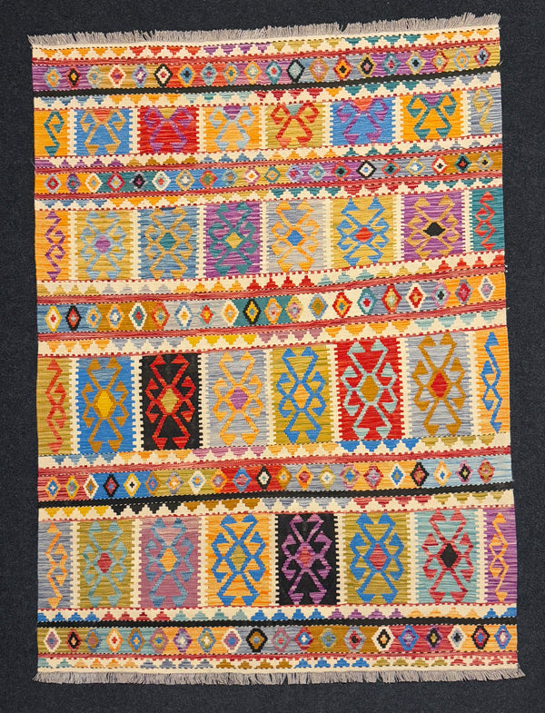 Handvävd Ull kelimmatta - 234 x 175 cm