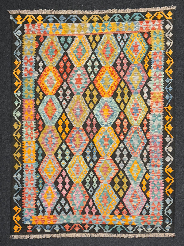 Handvävd Ull kelimmatta - 238 x 174 cm