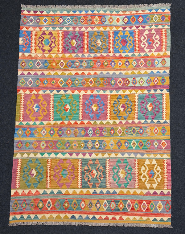 Handvävd Ull kelimmatta - 253 x 178 cm