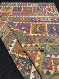 Handvävd Ull kelimmatta - 253 x 178 cm