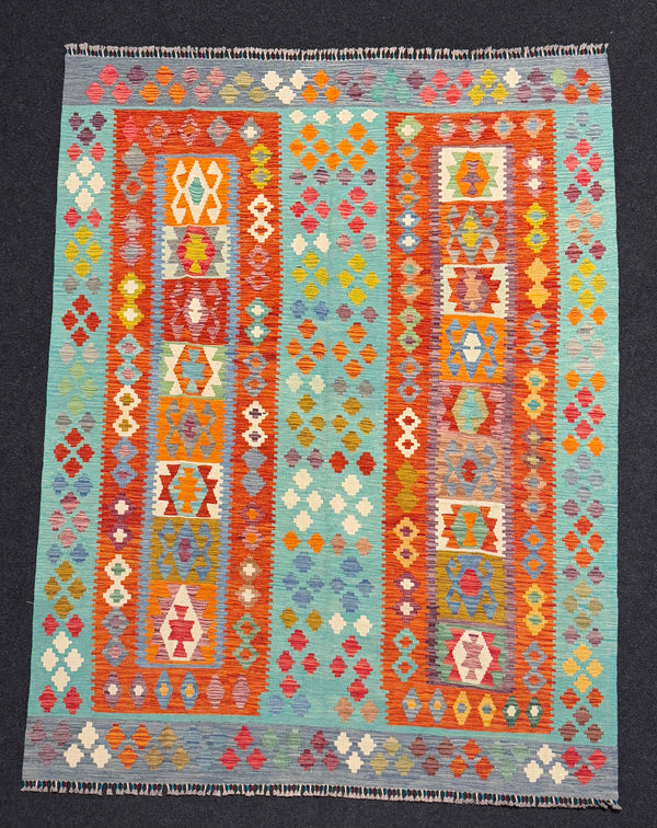 Handvävd Ull kelimmatta - 237 x 183 cm