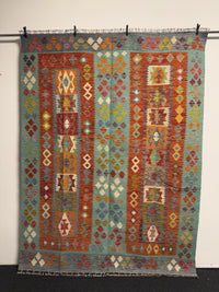 Handvävd Ull kelimmatta - 237 x 183 cm