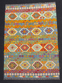 Handvävd Ull kelimmatta - 242 x 170 cm