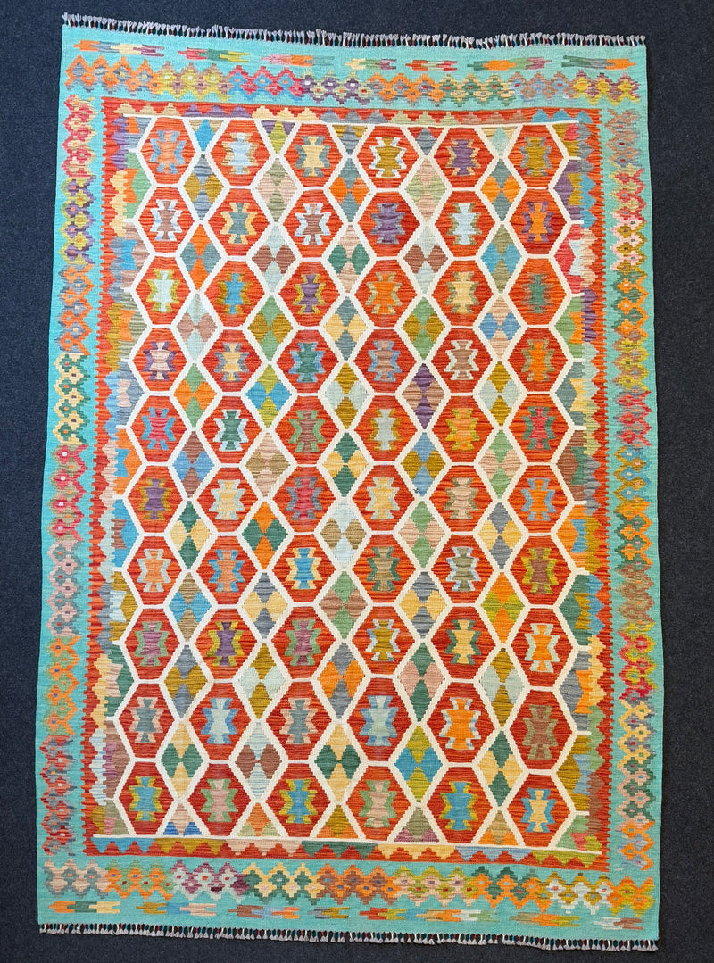 Handvävd Ull kelimmatta - 293 x 202 cm