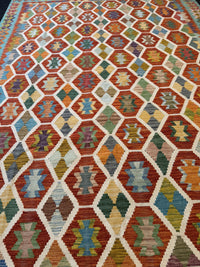 Handvävd Ull kelimmatta - 293 x 202 cm