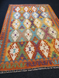 Handvävd Ull kelimmatta - 250 x 178 cm