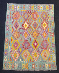 Handvävd Ull kelimmatta - 243 x 177 cm