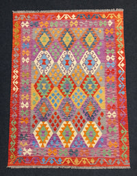 Handvävd Ull kelimmatta - 243 x 175 cm