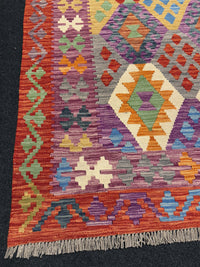 Handvävd Ull kelimmatta - 243 x 175 cm