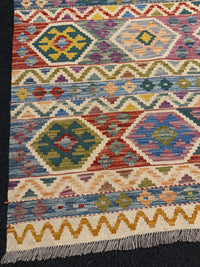 Handvävd Ull kelimmatta - 195 x 154 cm