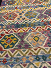 Handvävd Ull kelimmatta - 195 x 154 cm