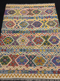 Handvävd Ull kelimmatta - 195 x 154 cm