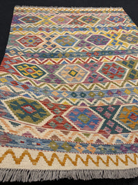 Handvävd Ull kelimmatta - 195 x 154 cm