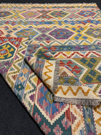 Handvävd Ull kelimmatta - 195 x 154 cm