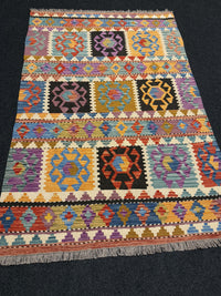 Handvävd Ull kelimmatta - 180 x 120 cm