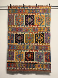 Handvävd Ull kelimmatta - 180 x 120 cm