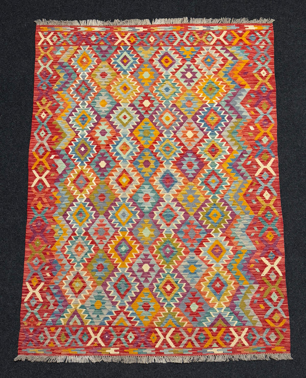 Handvävd Ull kelimmatta - 203 x 148 cm