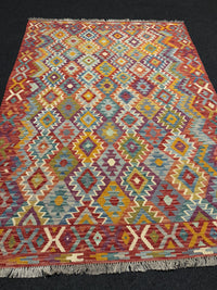 Handvävd Ull kelimmatta - 203 x 148 cm