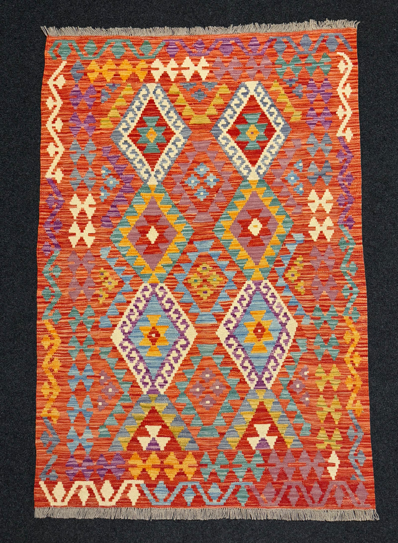 Handvävd Ull kelimmatta - 181 x 121 cm