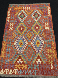 Handvävd Ull kelimmatta - 181 x 121 cm