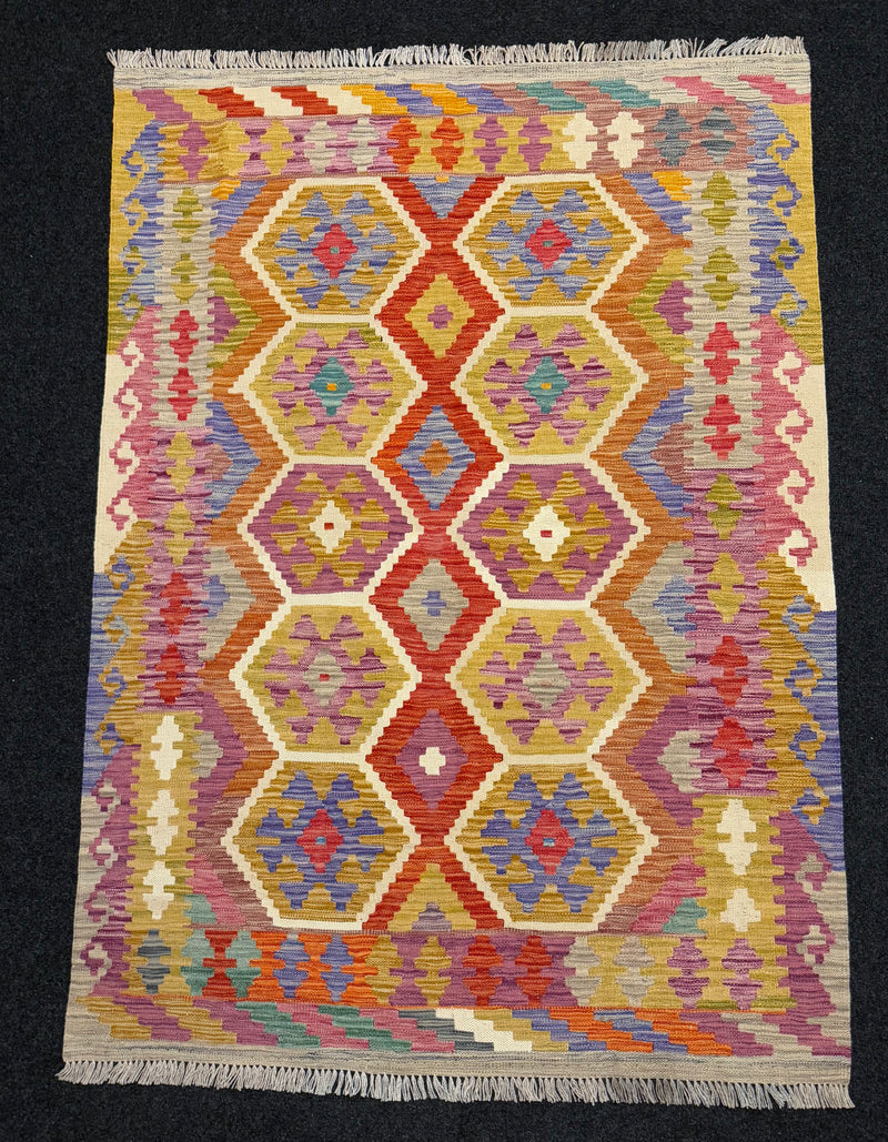 Handvävd Ull kelimmatta - 177 x 126 cm