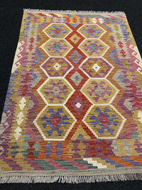 Handvävd Ull kelimmatta - 177 x 126 cm