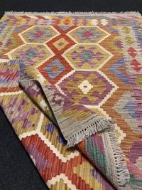 Handvävd Ull kelimmatta - 177 x 126 cm