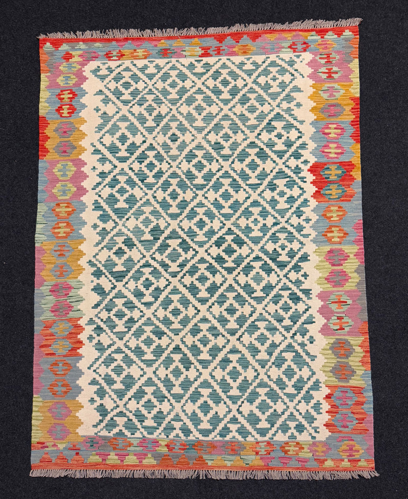 Handvävd Ull kelimmatta - 200 x 146 cm