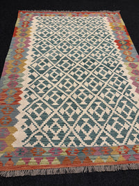 Handvävd Ull kelimmatta - 200 x 146 cm