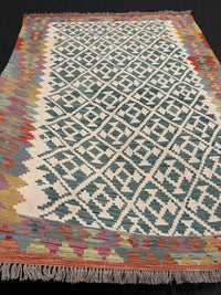 Handvävd Ull kelimmatta - 200 x 146 cm