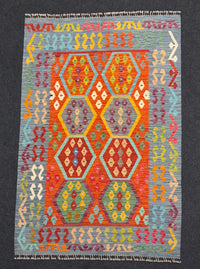 Handvävd Ull kelimmatta - 194 x 130 cm