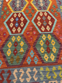 Handvävd Ull kelimmatta - 194 x 130 cm