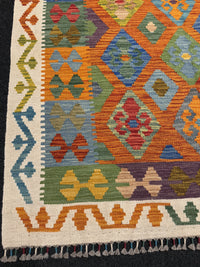 Handvävd Ull kelimmatta - 183 x 127 cm