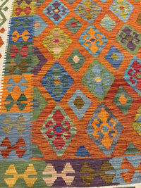 Handvävd Ull kelimmatta - 183 x 127 cm