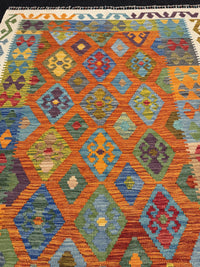 Handvävd Ull kelimmatta - 183 x 127 cm