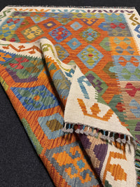 Handvävd Ull kelimmatta - 183 x 127 cm