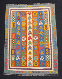 Handvävd Ull kelimmatta - 242 x 176 cm