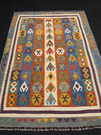 Handvävd Ull kelimmatta - 242 x 176 cm