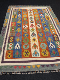 Handvävd Ull kelimmatta - 242 x 176 cm