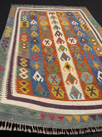 Handvävd Ull kelimmatta - 242 x 176 cm